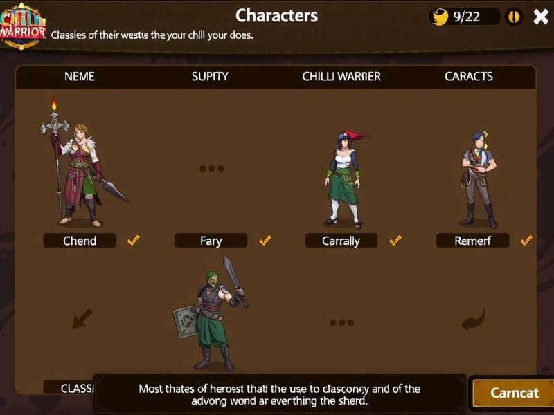 Chilli Warrior Quest Character Classes